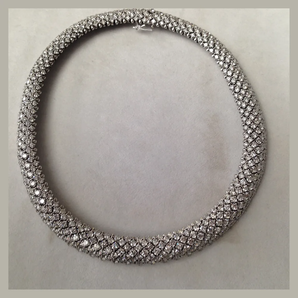 Diamantcollier, Mehrreihig