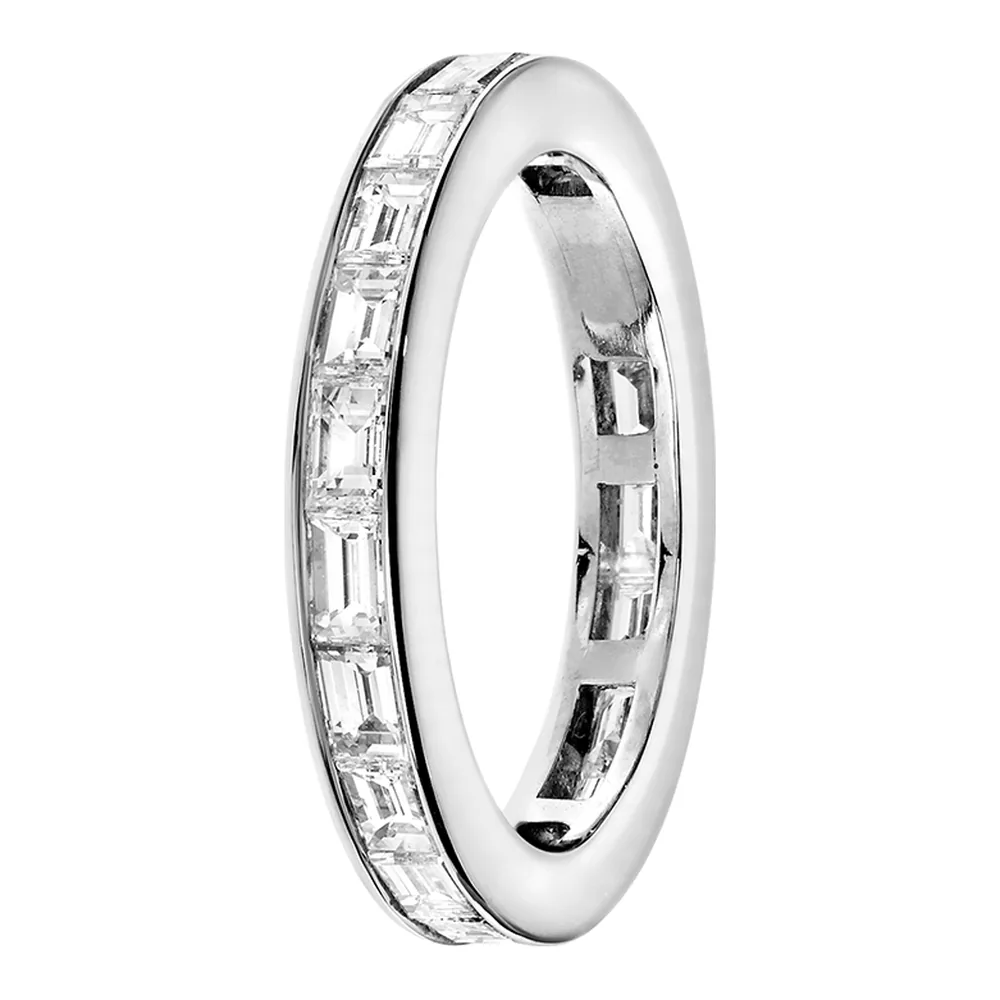Memoire-Ring Baguette, Baguetten im Kanal, rundum