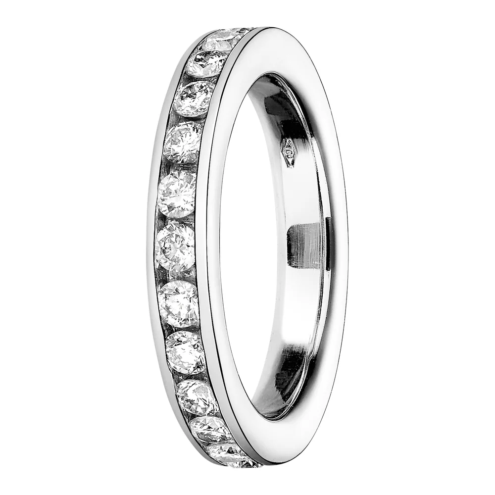 Memoire-Ring Rail, Brillanten im Kanal, rundum