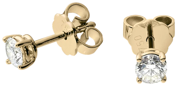 Diamant-Ohrstecker in Roségold 750