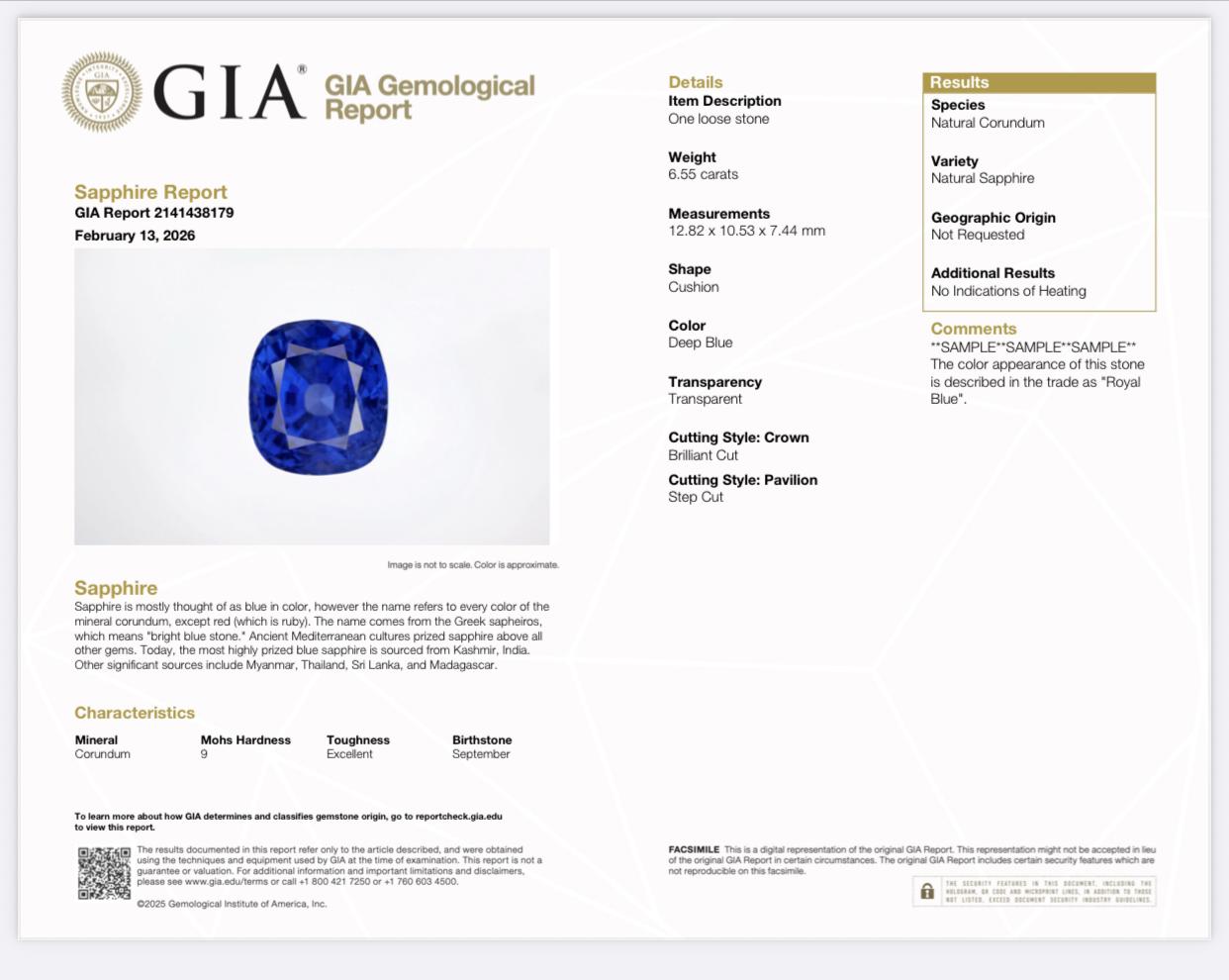 GIA Gemological Report — unabhängige Bewertung von Herkunft und Behandlung