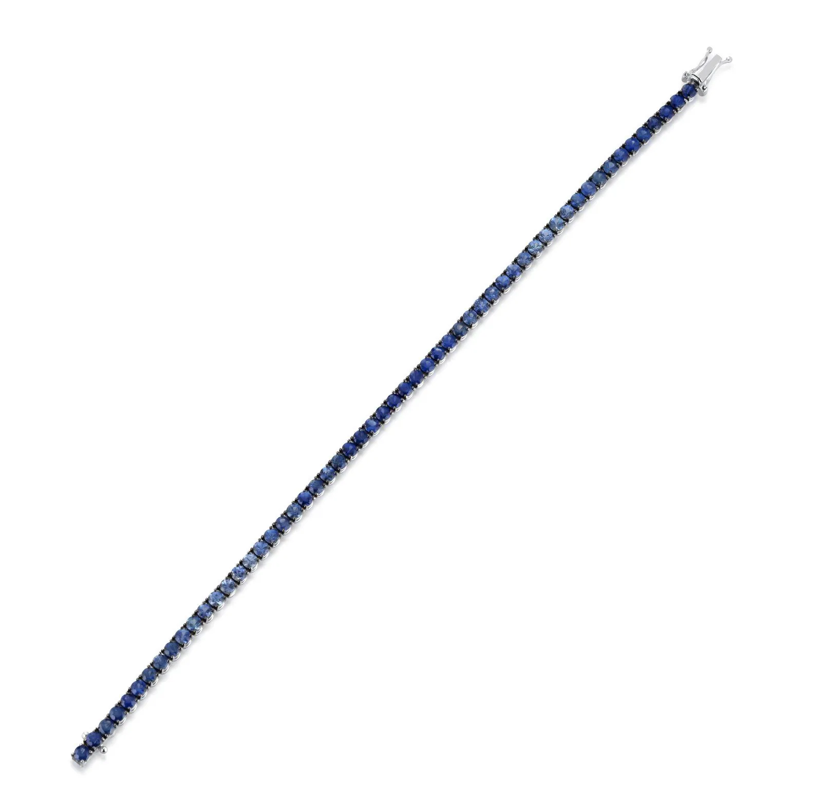 Ocean Wave (MX-B08), Graduated blue sapphires, Ø 3 mm