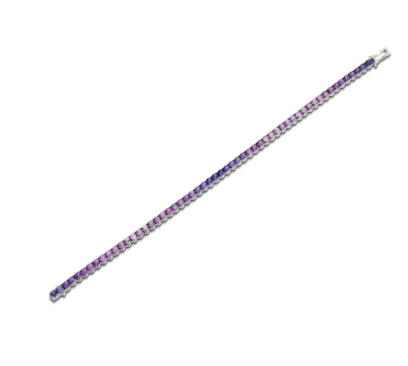 Fleur de Lavande (MX-B09), Graduated sapphires pink to violet, Ø 3 mm
