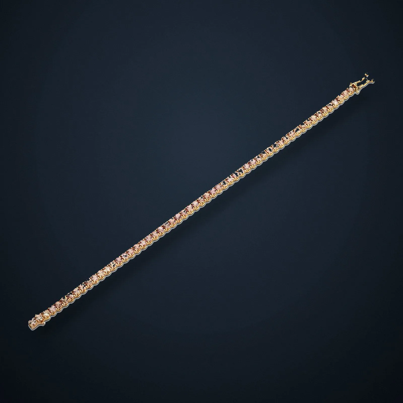Champagne Pink, coloured tennis bracelet by MXHM
