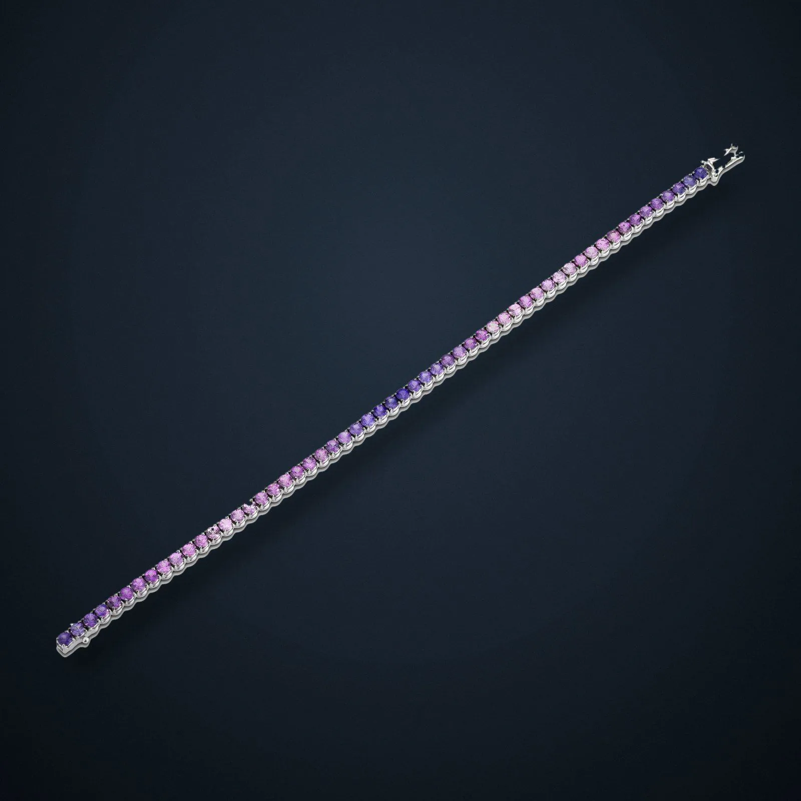 Fleur de Lavande, coloured tennis bracelet by MXHM