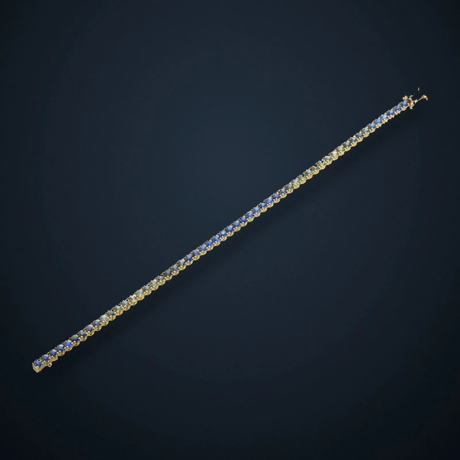 Peacock, coloured tennis bracelet by MXHM