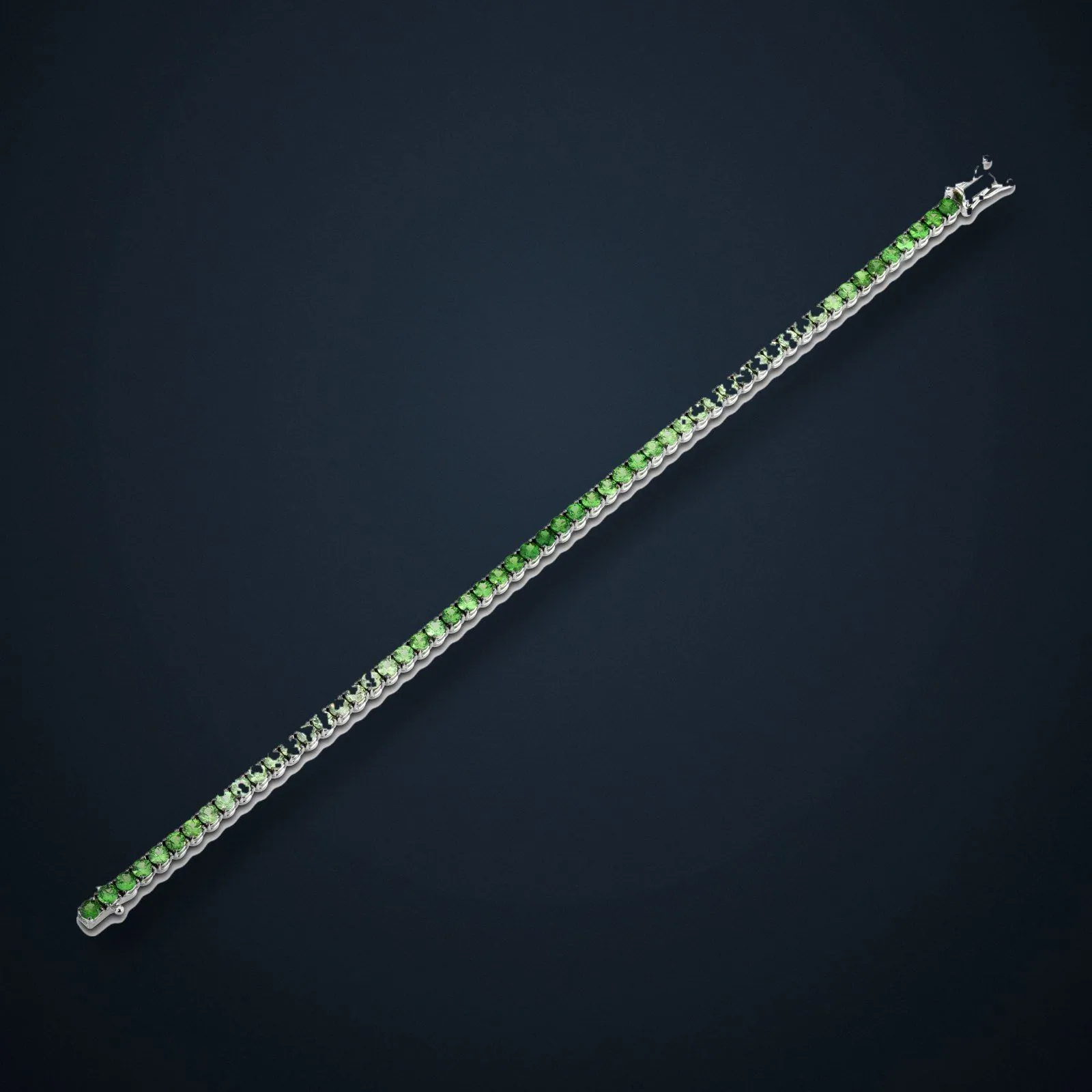 Tsavo Green, coloured tennis bracelet by MXHM
