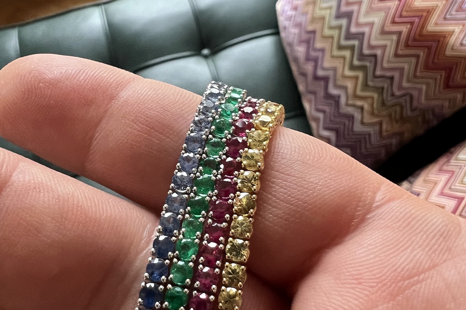 Farbige Tennisarmbänder
