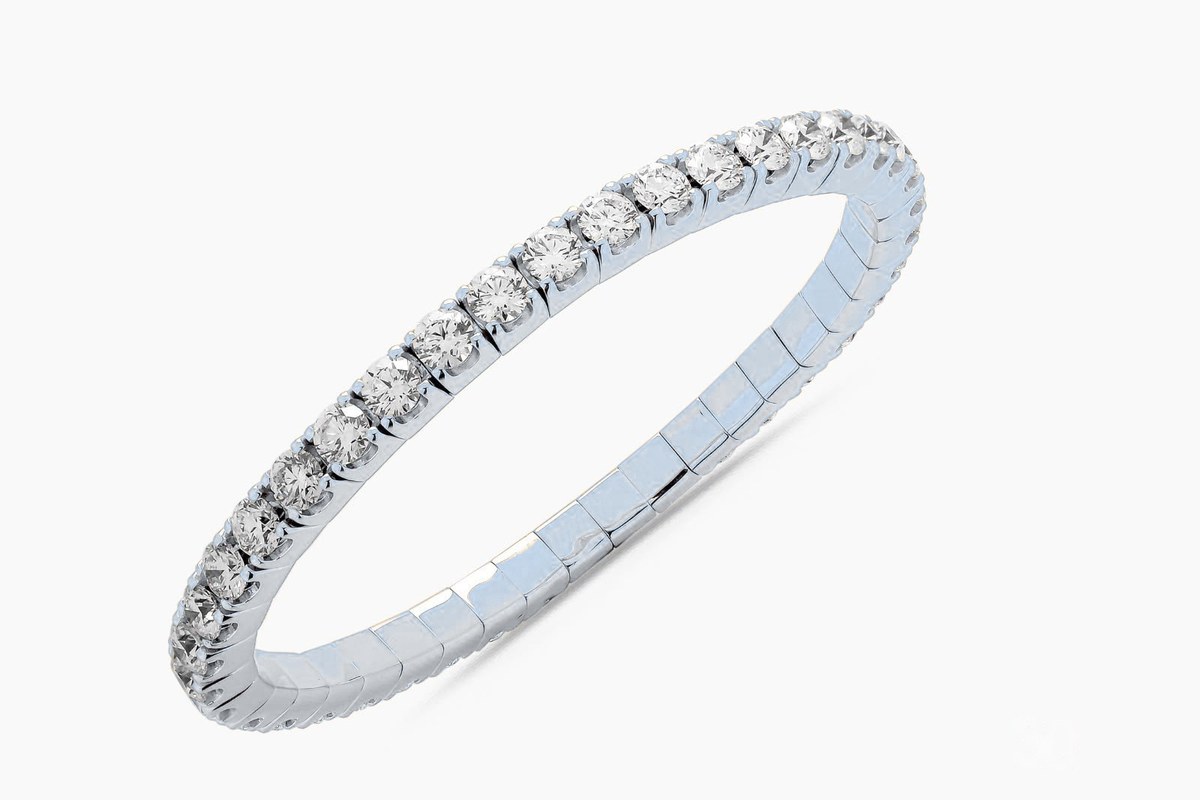 Stretch-Tennisarmband in der gewählten Goldfarbe