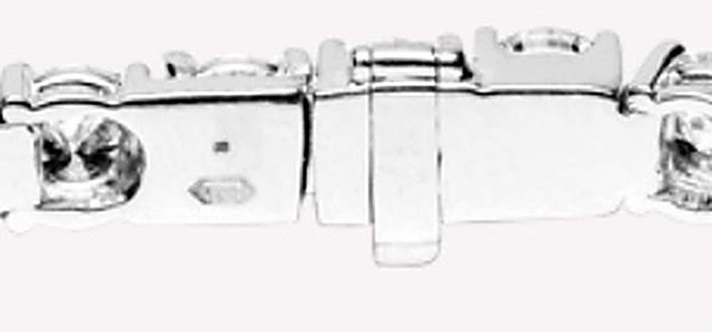 Kastenschloss mit Klappsicherung am Tennisarmband Rivière